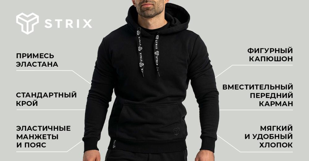 Mikina Hoodie Aster black - STRIX