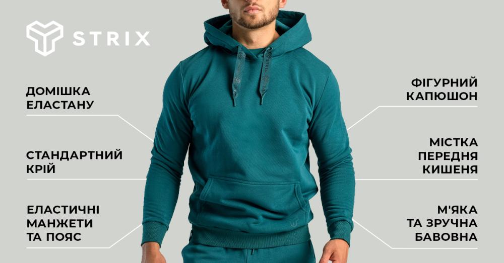 Mikina Hoodie Aster Deep Teal - STRIX