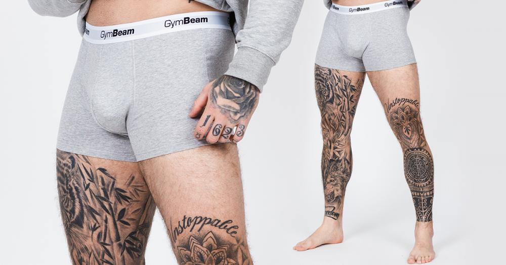 Men‘s Essentials Boxers 3Pack Grey - GymBeam