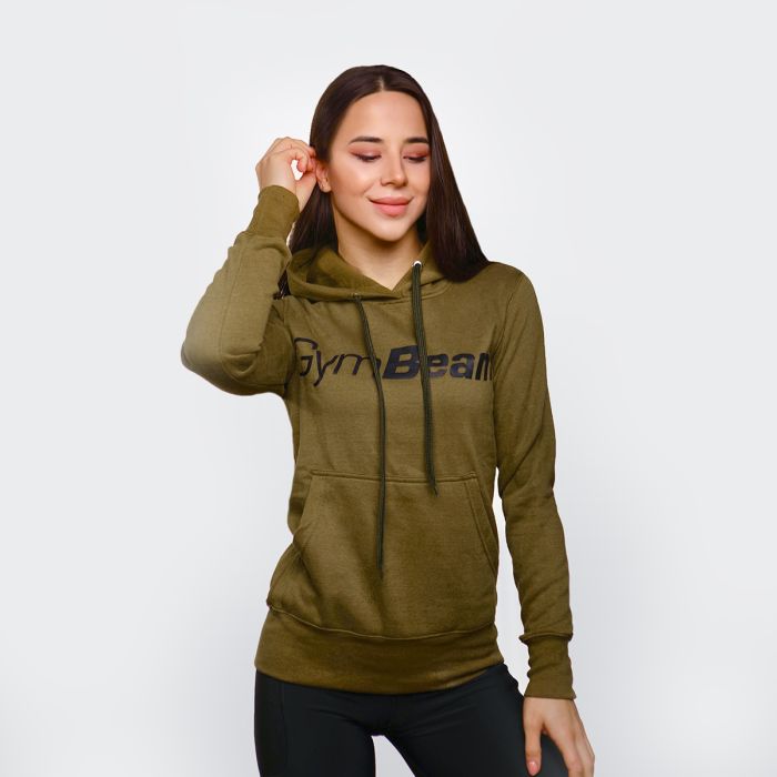 Жіноча толстовка Athlete Hoodie Military Green - GymBeam