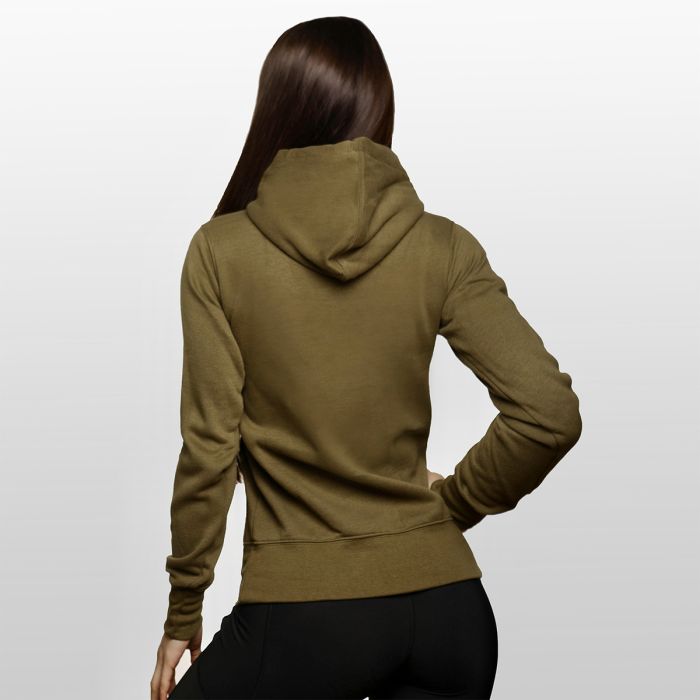 Жіноча толстовка Athlete Hoodie Military Green - GymBeam