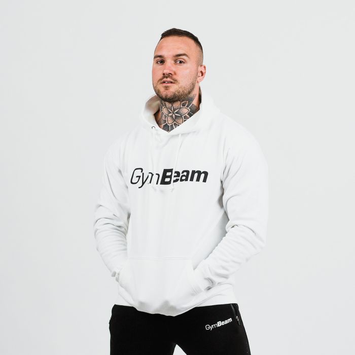 Толстовка PRO Hoodie White - GymBeam