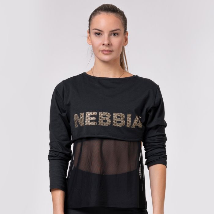 Спортивный топ Intense Mesh Black - NEBBIA