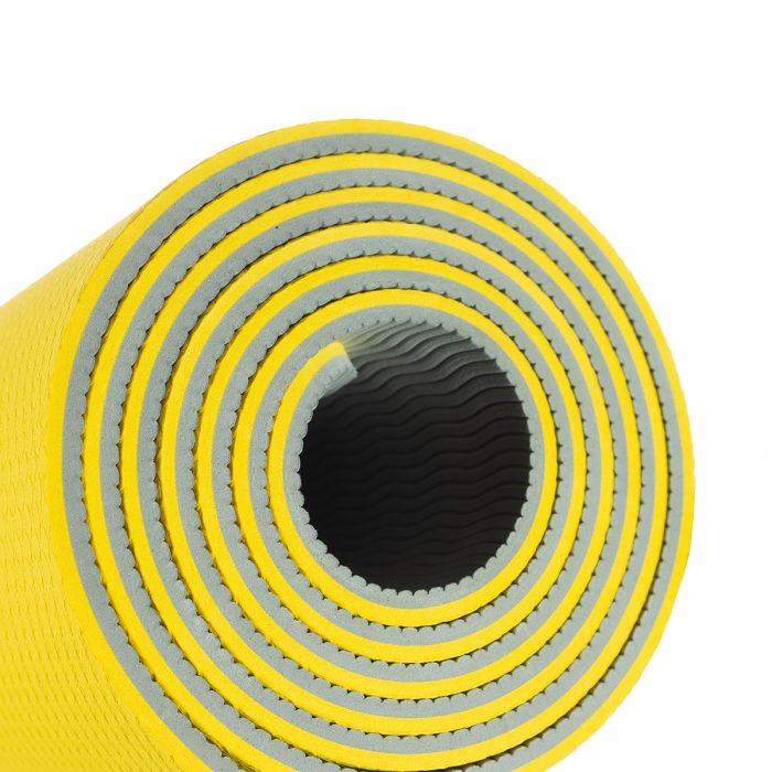 Коврик для тренировок Dual Yoga Mat Grey/Yellow - GymBeam